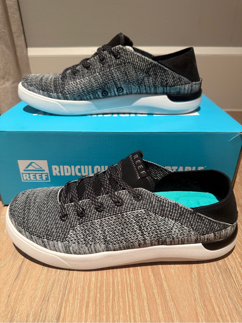 Reef Neptune Breathable Sneaker Color Charcoal Brand New With Box Size 11